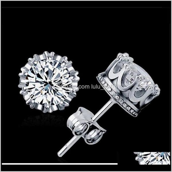 earrings jewelry drop delivery 2021 k band gold crown men stud earring 925 sterling sier cz simulated diamonds engagement beautiful women we, Golden;silver
earrings jewelry drop delivery 2021 k band gold crown men stud earring 925 sterling sier cz simulated diamonds engagement beautiful women we, Golden;silver