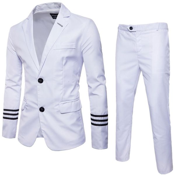 men's suits & blazers formal suit jackets blazer +pants wedding large size men white slim 46d1, White;black
men's suits & blazers formal suit jackets blazer +pants wedding large size men white slim 46d1, White;black