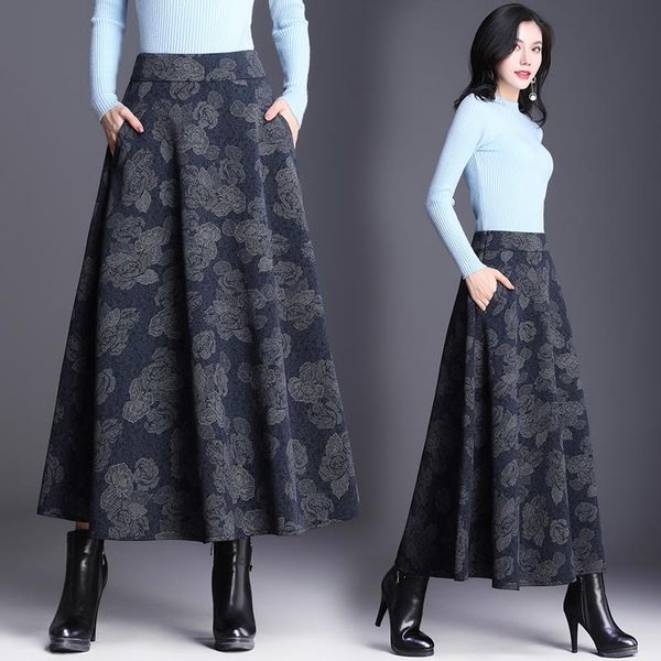 skirts winter women long woolen skirt fashion high waist wool female casual thick warm elastic a-line maxi saia longa zz3, Black
skirts winter women long woolen skirt fashion high waist wool female casual thick warm elastic a-line maxi saia longa zz3, Black