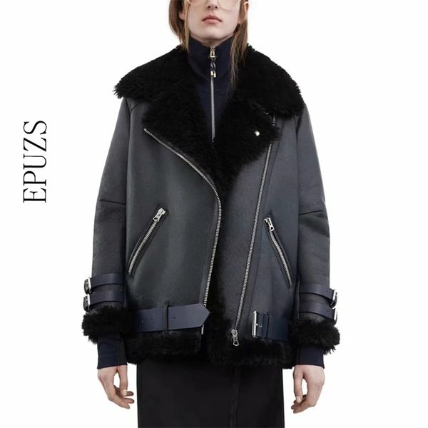 winter coat women thick black pu leather jacket long sleeve faux fur biker streetwear punk motorcycle 210521
winter coat women thick black pu leather jacket long sleeve faux fur biker streetwear punk motorcycle 210521