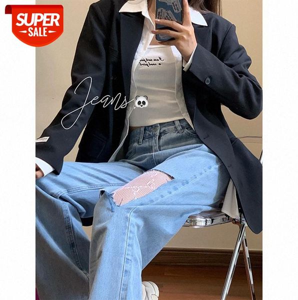 xingzi wang studio light blue straight-leg ripped jeans women's trendy high-waisted thin summer loose #a80f, Black;gray
xingzi wang studio light blue straight-leg ripped jeans women's trendy high-waisted thin summer loose #a80f, Black;gray