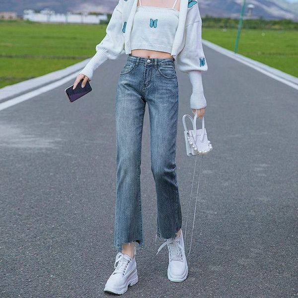 women's jeans high waist denim pants trousers for female fashion elasticity flared loose wide leg pant 2021, Blue
women's jeans high waist denim pants trousers for female fashion elasticity flared loose wide leg pant 2021, Blue