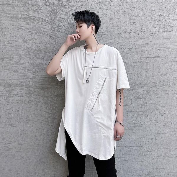 men's t-shirts summer men fashion shirt zipper short-sleeved t mens round neck all-match handsome half-sleeved loose tshirt, White;black
men's t-shirts summer men fashion shirt zipper short-sleeved t mens round neck all-match handsome half-sleeved loose tshirt, White;black