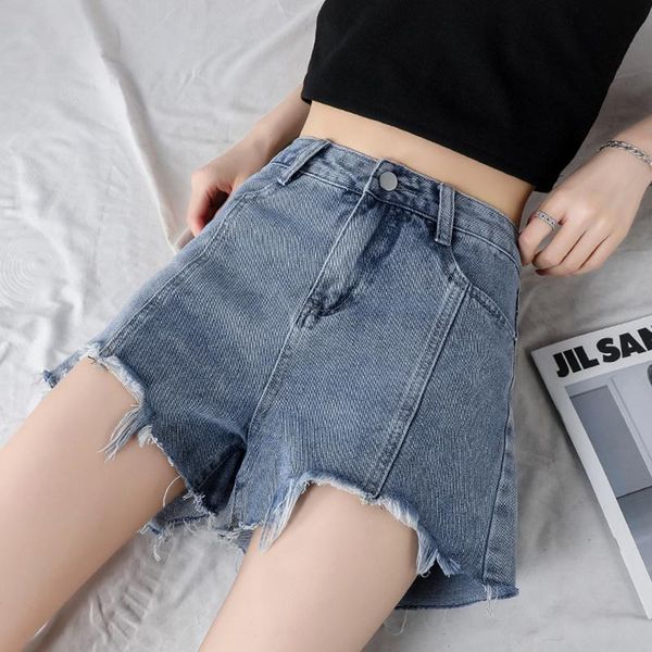 women's shorts denim classic vintage high waist blue wide leg female caual 2021 summer ladies jeans for plus size, White;black
women's shorts denim classic vintage high waist blue wide leg female caual 2021 summer ladies jeans for plus size, White;black