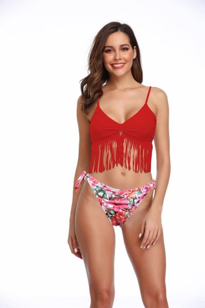 women's swimwear summer tassel bikini set low waist tanikini bandage backless women bathing swim suit, White;black
women's swimwear summer tassel bikini set low waist tanikini bandage backless women bathing swim suit, White;black