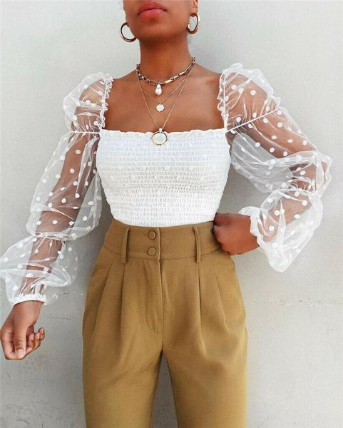 women blouses elegant o neck casual ladies shirts tulle tees puff sleeve loose blouse womens and clothing women's &, White
women blouses elegant o neck casual ladies shirts tulle tees puff sleeve loose blouse womens and clothing women's &, White
