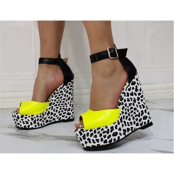 sandals yellow fluorescent black slices leopard peep toe platform wedge sandals woman buckle sash thick sole night club shoes party tlo4
sandals yellow fluorescent black slices leopard peep toe platform wedge sandals woman buckle sash thick sole night club shoes party tlo4