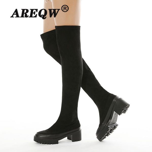 women's boots spring and autumn thick-soled nightclub shoes thick high-heeled over-the-knee, Black
women's boots spring and autumn thick-soled nightclub shoes thick high-heeled over-the-knee, Black