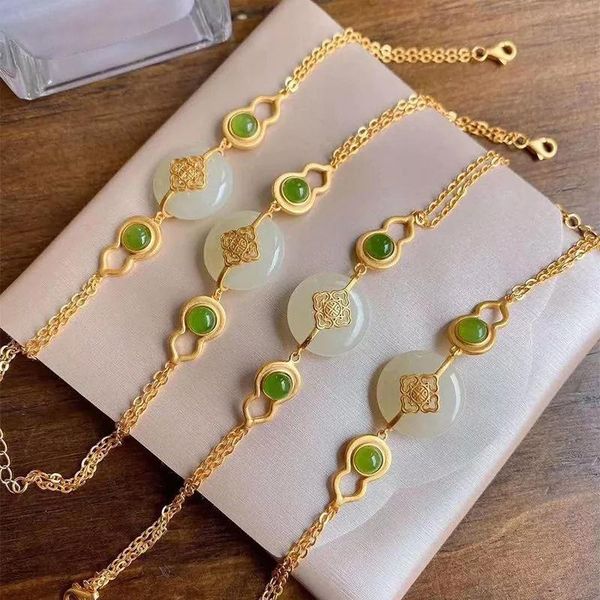 charm bracelets artificial natural an chalcedony gourd bracelet chinese style retro unique ancient gold craft women's brand jewelry, Golden;silver
charm bracelets artificial natural an chalcedony gourd bracelet chinese style retro unique ancient gold craft women's brand jewelry, Golden;silver
