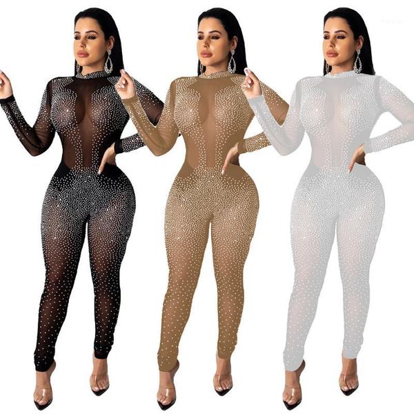 women's jumpsuits & rompers long sleeve bodycon jumpsuit women rhinestone embellished sheer mesh transparent night club playsuit bodysu, Black;white
women's jumpsuits & rompers long sleeve bodycon jumpsuit women rhinestone embellished sheer mesh transparent night club playsuit bodysu, Black;white