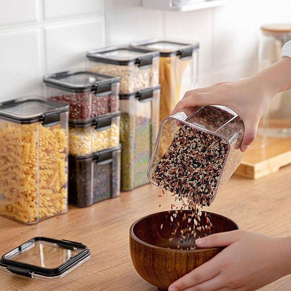 storage bottles & jars 1pcs sealed kitchen supplies transparent 460/700/1300/1800ml multi purpose for household food container
storage bottles & jars 1pcs sealed kitchen supplies transparent 460/700/1300/1800ml multi purpose for household food container