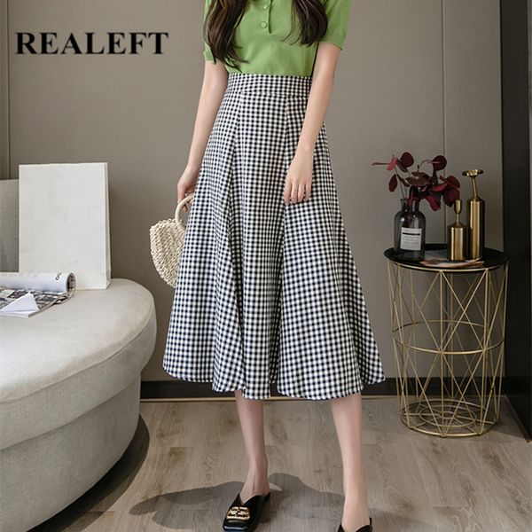 spring summer vintage plaid women long skirts casual loose skirt korean ol style high waist a-line female 210428, Black
spring summer vintage plaid women long skirts casual loose skirt korean ol style high waist a-line female 210428, Black