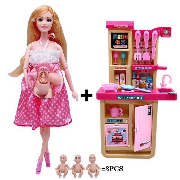 11.5" fashion maternity doll maternal and child combination kitchen tableware + 3 children play house toy accessories
11.5" fashion maternity doll maternal and child combination kitchen tableware + 3 children play house toy accessories