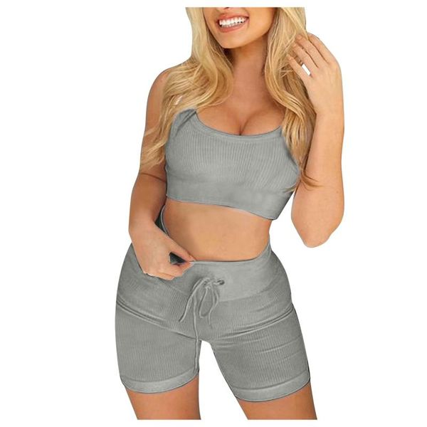 yoga outfit ribbed set solid sport outfits sleeveless bra high waist lace up shorts fitness suit seamless sets garnitury krótkie a2 
yoga outfit ribbed set solid sport outfits sleeveless bra high waist lace up shorts fitness suit seamless sets garnitury krótkie a2