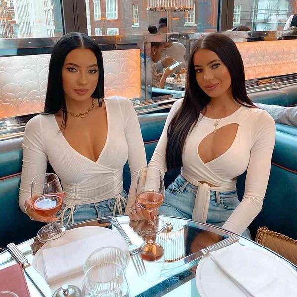 women's t-shirt summer wear european and american short bottom solid color hollowed-out belt self-cultivation shirt yjka, White
women's t-shirt summer wear european and american short bottom solid color hollowed-out belt self-cultivation shirt yjka, White