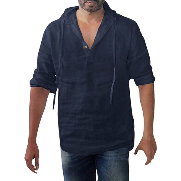 helisopus men's shirt summer hooded solid color cotton linen long sleeve blouse casual loose camisas para hombre 210626, White;black
helisopus men's shirt summer hooded solid color cotton linen long sleeve blouse casual loose camisas para hombre 210626, White;black