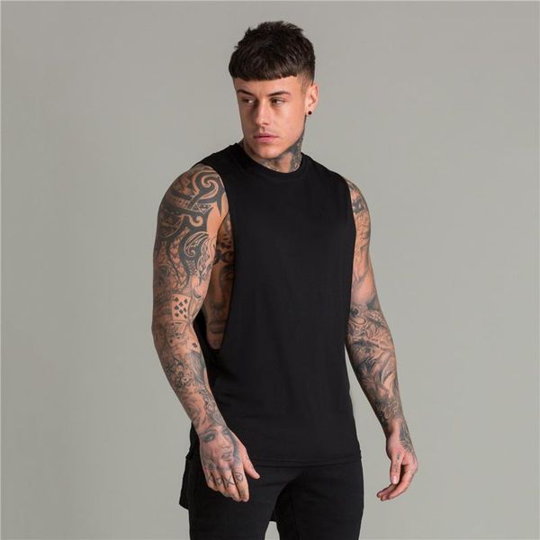 men' tank fitness bodybuilding men fashion hip hop workout clothing loose open side sleeveless shirts vest, White;black
men' tank fitness bodybuilding men fashion hip hop workout clothing loose open side sleeveless shirts vest, White;black