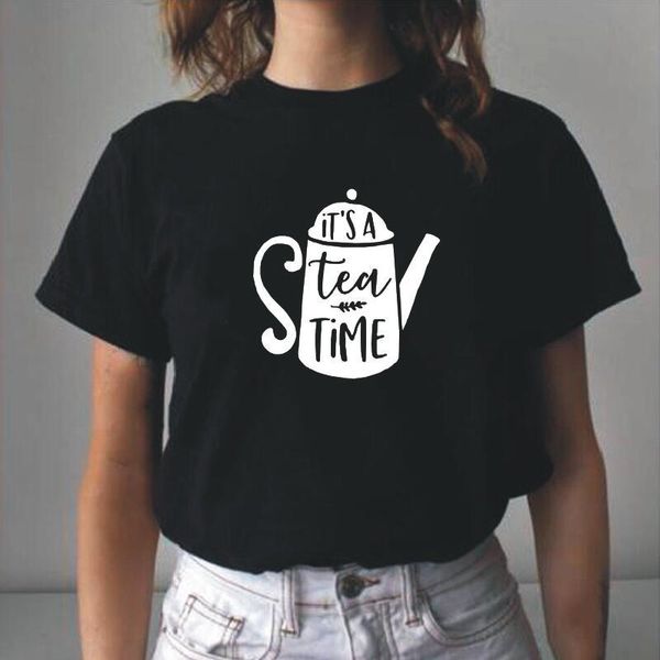women's t-shirt summer short sleeve harajuku t shirt women it's a tea time print tshirt cotton casual tee femme camiseta mujer, White
women's t-shirt summer short sleeve harajuku t shirt women it's a tea time print tshirt cotton casual tee femme camiseta mujer, White
