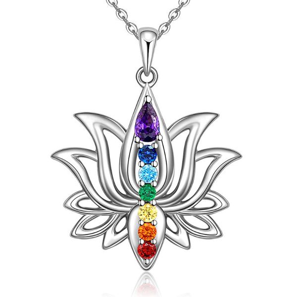 pendant necklaces 925 sterling silver 7 chakra necklace yoga lotus healing stone crystals for women men energy balance
pendant necklaces 925 sterling silver 7 chakra necklace yoga lotus healing stone crystals for women men energy balance