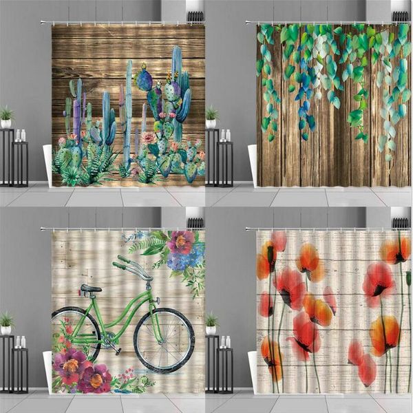 floral plant wood grain shower curtains green leaves cactus flower bicycle board waterproof bathroom curtain set for home decor
floral plant wood grain shower curtains green leaves cactus flower bicycle board waterproof bathroom curtain set for home decor