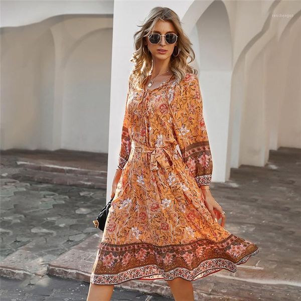 spring vingate print dress women bohemian lantern sleeve high waist bandage for summer chiffon casual dresses, Black;gray
spring vingate print dress women bohemian lantern sleeve high waist bandage for summer chiffon casual dresses, Black;gray