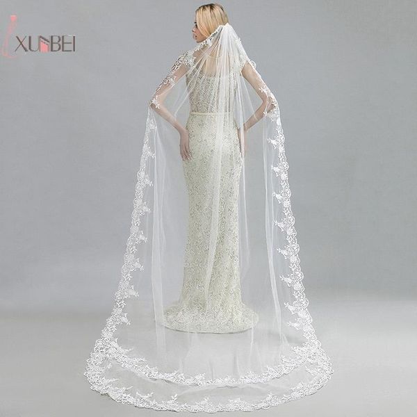 bridal veils white ivory one layer cathedral length long wedding veil with comb lace edge applique accessories, Black
bridal veils white ivory one layer cathedral length long wedding veil with comb lace edge applique accessories, Black