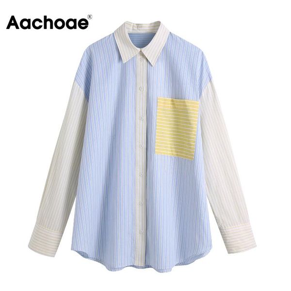 women's blouses & shirts aachoae fashion patchwork shirt women stripe turn down collar office batwing long sleeve loose blouse with po, White
women's blouses & shirts aachoae fashion patchwork shirt women stripe turn down collar office batwing long sleeve loose blouse with po, White