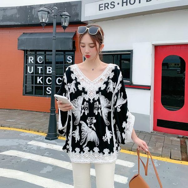 women's blouses & shirts women lace blouse woman plus size blusas bat sleeve hollow v-neck womens 2021 summer embroidery omighty, White
women's blouses & shirts women lace blouse woman plus size blusas bat sleeve hollow v-neck womens 2021 summer embroidery omighty, White