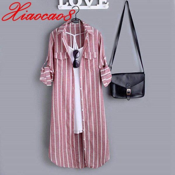 plus size loose striped blouse women pockets long sleeve shirts spring summer femme blouses woman 2021 for women's &, White
plus size loose striped blouse women pockets long sleeve shirts spring summer femme blouses woman 2021 for women's &, White