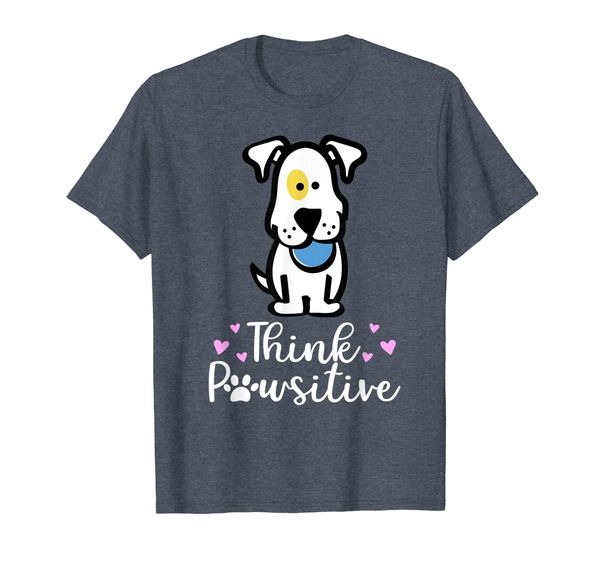think pawsitive | motivational cute dog t-shirt, White;black
think pawsitive | motivational cute dog t-shirt, White;black
