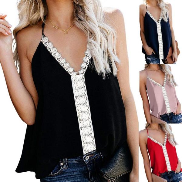 women's tanks & camis summer women t-shirts v-neck camisole sling comfortable lace stitching ladies sleeveless for outdoor, White
women's tanks & camis summer women t-shirts v-neck camisole sling comfortable lace stitching ladies sleeveless for outdoor, White