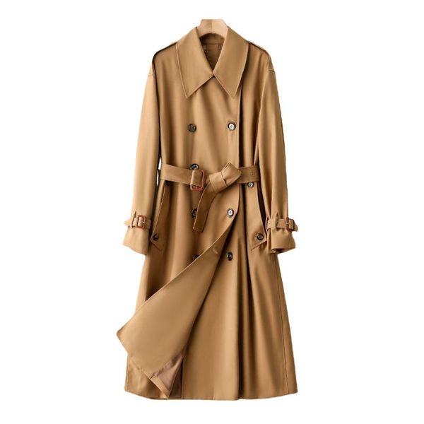 women's trench coats double breasted windbreaker women long style 2021 spring and autumn temperament fried street show thin british, Tan;black
women's trench coats double breasted windbreaker women long style 2021 spring and autumn temperament fried street show thin british, Tan;black