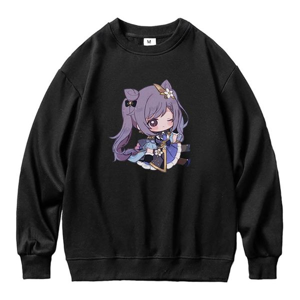 men's hoodies & sweatshirts keqing fleece crew neck pullover sweatshirt genshin impact hoodie fashion men daily male harajuku kawaii ho, Black 
men's hoodies & sweatshirts keqing fleece crew neck pullover sweatshirt genshin impact hoodie fashion men daily male harajuku kawaii ho, Black