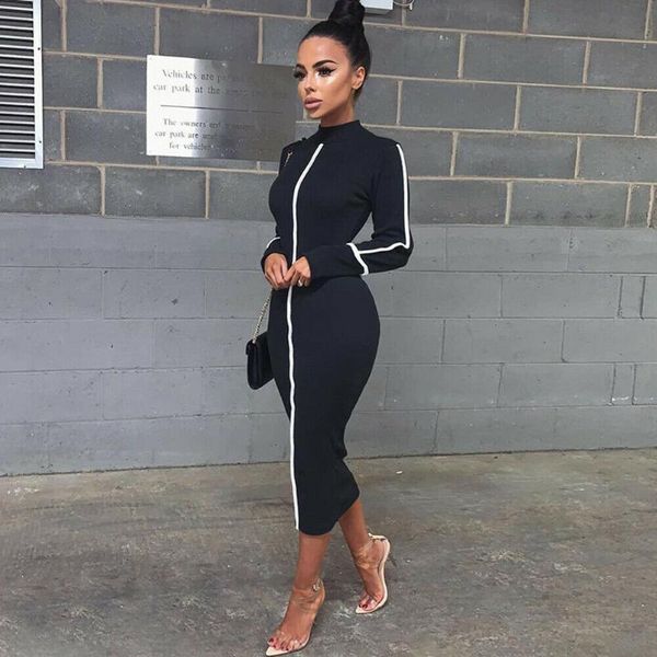 casual dresses summer women long seeve slim dress ladies pencil o neck elegant bodycon, Black;gray
casual dresses summer women long seeve slim dress ladies pencil o neck elegant bodycon, Black;gray