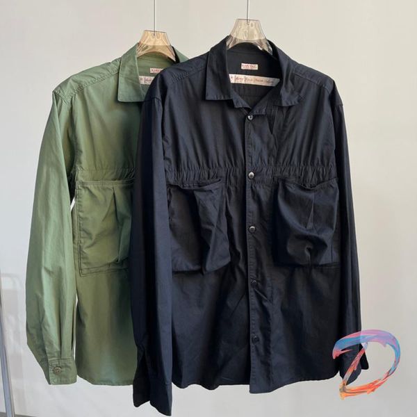 men's jackets kapital jacket women's large pocket pleated shirts oversize fashion casual solid color lapel coat, Black;brown 
men's jackets kapital jacket women's large pocket pleated shirts oversize fashion casual solid color lapel coat, Black;brown