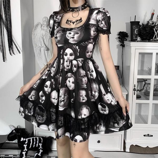 casual dresses women lantern sleeve a-line dress personality skull print flounce short street style stitching chic comfortable, Black;gray
casual dresses women lantern sleeve a-line dress personality skull print flounce short street style stitching chic comfortable, Black;gray