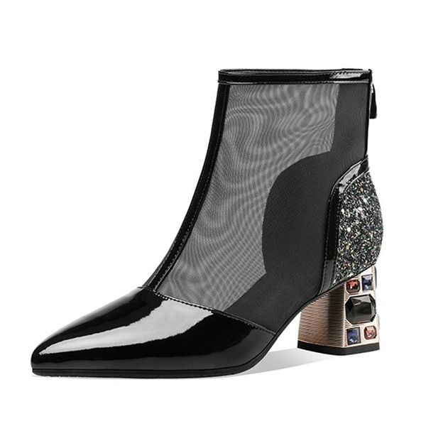 boots 2021 summer mesh sandals woman ankle pointed toe crystal square heel women's shoes female black wine-red d131
boots 2021 summer mesh sandals woman ankle pointed toe crystal square heel women's shoes female black wine-red d131