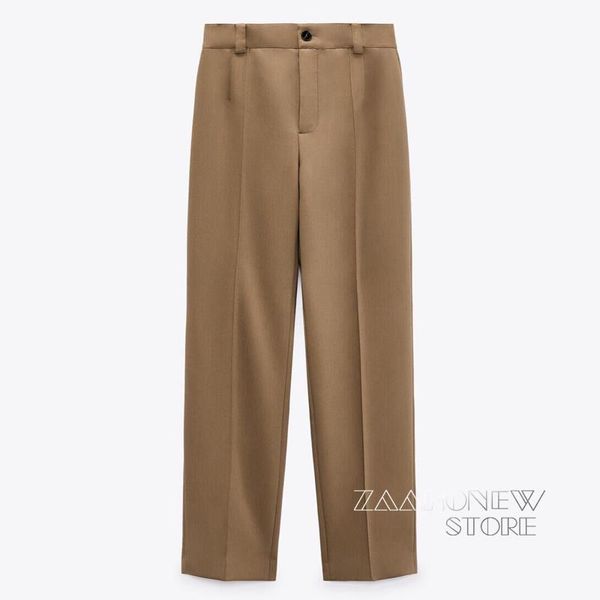 women's pants & capris zaaho 2022 spring autumn women vintage straight casual zipper solid office ladies trousers female, Black;white
women's pants & capris zaaho 2022 spring autumn women vintage straight casual zipper solid office ladies trousers female, Black;white