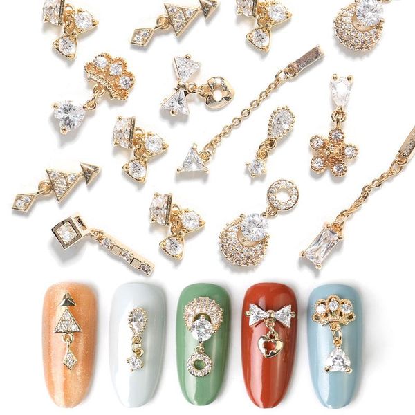 nail art decorations 2 pieces of high-end drop crystal pendant chain amulet ornaments 6 luxury zircon diamond nails, Silver;gold
nail art decorations 2 pieces of high-end drop crystal pendant chain amulet ornaments 6 luxury zircon diamond nails, Silver;gold