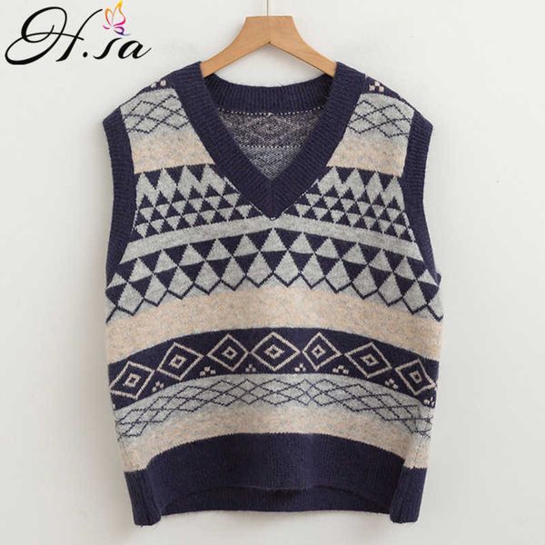 h.sa spring jumpers v neck sweater vest sleeveless pullovers retro vintage knitted kawaii sleeveless sweaters 210716, White;black
h.sa spring jumpers v neck sweater vest sleeveless pullovers retro vintage knitted kawaii sleeveless sweaters 210716, White;black