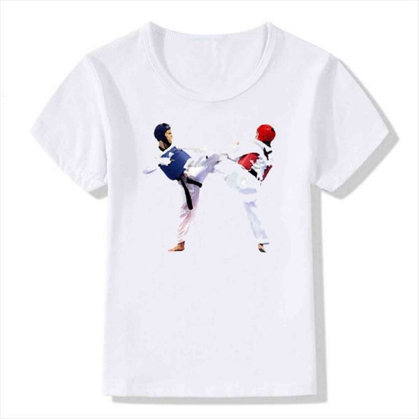 children fashion print taekwondo t shirt o neck short sleeve summer boy amp girl korea cool casual tee baby, Blue