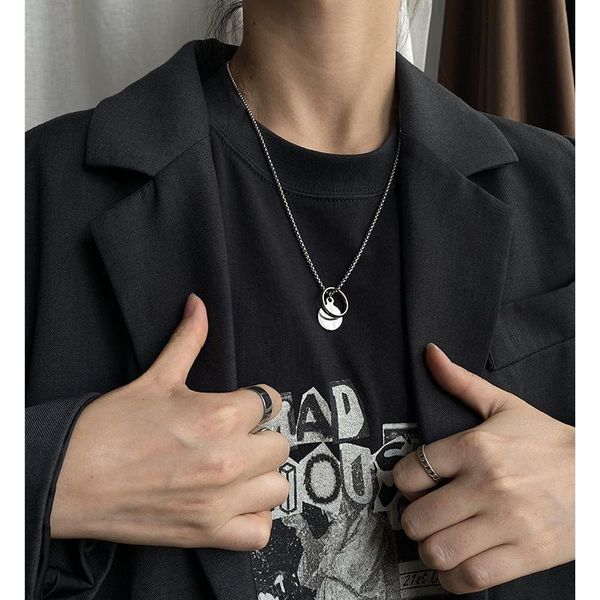chains necklace for man stainless steel ring men's fashion hip hop chain thick personality long street disco boys, Silver
chains necklace for man stainless steel ring men's fashion hip hop chain thick personality long street disco boys, Silver