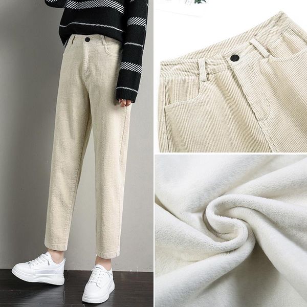 women's pants & capris autumn winter high waist corduroy harem women plus size loose black long velvet trousers sweatpants wp131, Black;white
women's pants & capris autumn winter high waist corduroy harem women plus size loose black long velvet trousers sweatpants wp131, Black;white