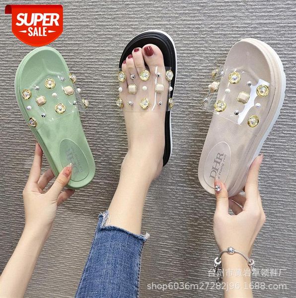 net red transparent word with thick-soled slippers women fashion rhinestone sponge cake soft-soled beach #le4k, Black
net red transparent word with thick-soled slippers women fashion rhinestone sponge cake soft-soled beach #le4k, Black