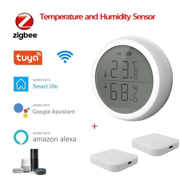 smart home control tuya zigbee temperature and humidity detector sensor real-time led display automation work with alexa google
smart home control tuya zigbee temperature and humidity detector sensor real-time led display automation work with alexa google