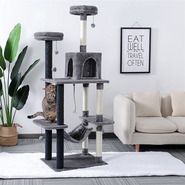 69" cat tree tower condo furniture scratch post hammock for kittens pet house play with cozy perches stable
69" cat tree tower condo furniture scratch post hammock for kittens pet house play with cozy perches stable