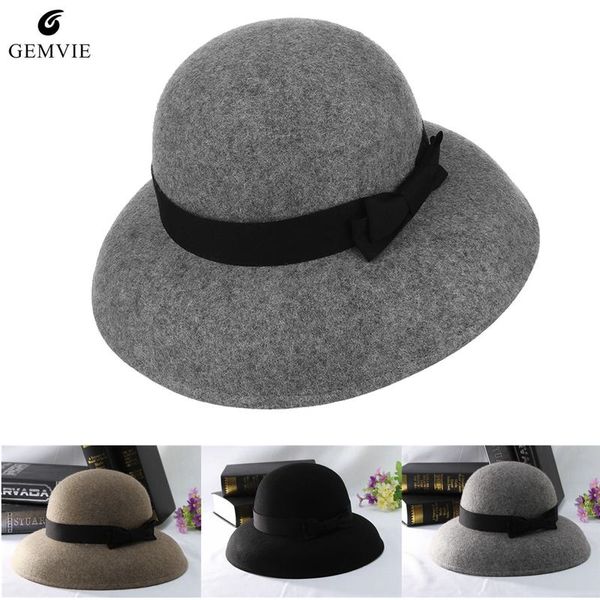 stingy brim hats 100% wool felt women vintage style dome wide bow decor solid color bucket hat lady elegant adjustable woolen top, Blue;gray
stingy brim hats 100% wool felt women vintage style dome wide bow decor solid color bucket hat lady elegant adjustable woolen top, Blue;gray