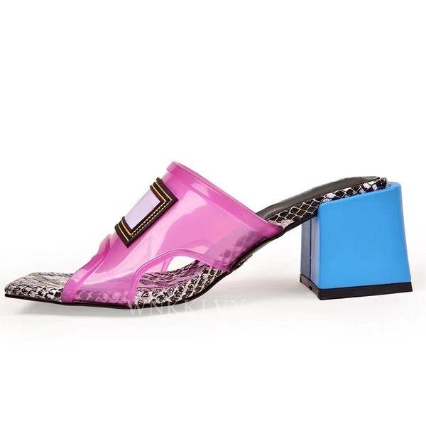 summer gladiator sandalias 2021 slippers runway serpentine clear pvc sandals women high heel party dress shoes, Black
summer gladiator sandalias 2021 slippers runway serpentine clear pvc sandals women high heel party dress shoes, Black