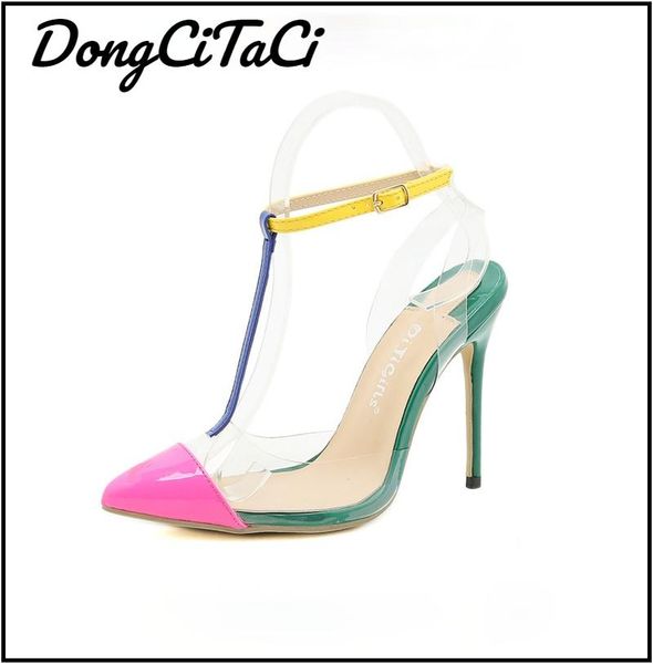 dress shoes dongcitaci women sandals wedding party pointed toe high heels for transparent t-strap pumps 35-42, Black
dress shoes dongcitaci women sandals wedding party pointed toe high heels for transparent t-strap pumps 35-42, Black