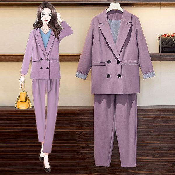women's two piece pants purple clothing autumn jacket coat trouser office suits blazers set 2 pieces pantsuit female oversize 2021, White
women's two piece pants purple clothing autumn jacket coat trouser office suits blazers set 2 pieces pantsuit female oversize 2021, White